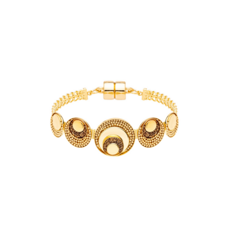 Pulseira Lúmen - Ouro 18k, Smoked Topaz