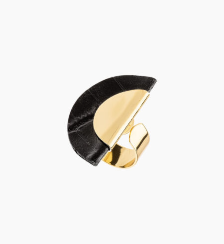 Anel Modernité - Ouro 18k, Noir