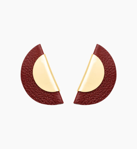 Brinco Modernité - Ouro 18k, Burgandy