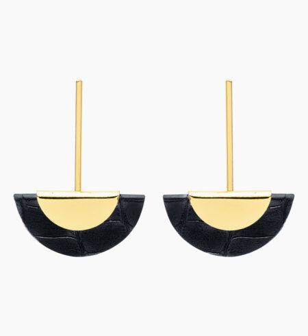 Brinco Modernité Maxi - Ouro 18k, Noir