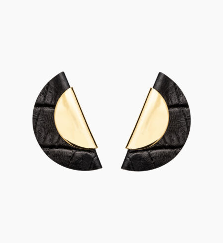 Brinco Modernité - Ouro 18k, Noir